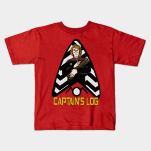 Captain's Log Lady Kids T-Shirt